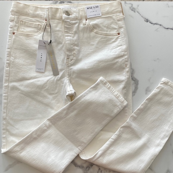 Topshop Jamie High Rise Skinny Ankle Jeans Jegging in Off White US 10 - Picture 4 of 12